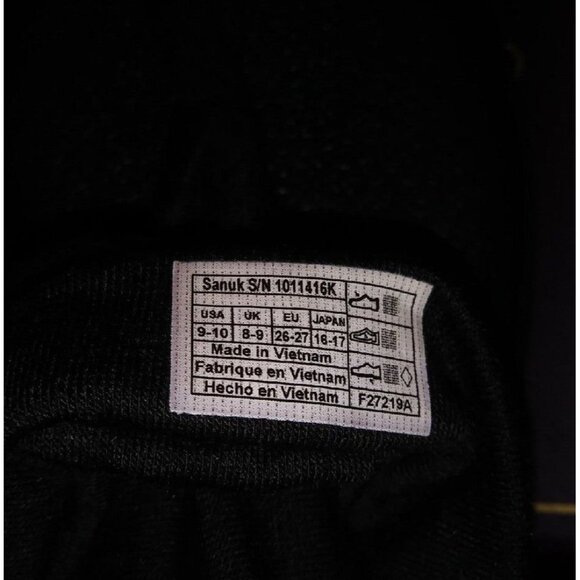 NWOB Sanuk Sandals Black Kids 9-10 2-3 years - Picture 4 of 6